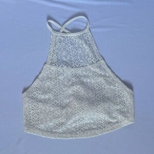 Hollister Women’s White Floral Halter Top. Size XS
